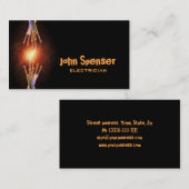 Eenvoudig zwart elektricien Visitekaartje (Voorkant / Achterkant)
