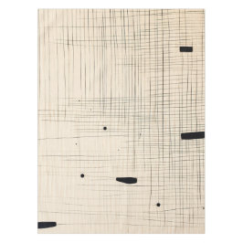 Eenvoudig zwart en beige Japandi Tafelkleed