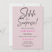 Eenvoudig zwart en beige verrassingsverjaardagsfee kaart (Voorkant)