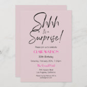 Eenvoudig zwart en beige verrassingsverjaardagsfee kaart (Voorkant / Achterkant)