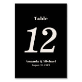 Eenvoudig zwart en Ecru Beige Minimalist Weddensch Kaart (Achterkant)