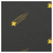 Eenvoudig zwart en geel Shooting Star Pattern Stof (Close Up)