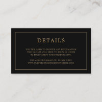 Eenvoudig zwart en goud monogram Elegante bruiloft