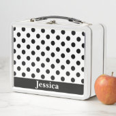 Eenvoudig zwart en Stippen patroon met naam (In situ)