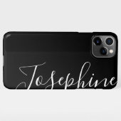 Eenvoudig zwart en wit, aangepast handschrift iPhone hoesje (Achterkant horizontaal)