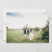 Eenvoudig zwart en wit | Drie foto's bruiloft Bedankkaart (Achterkant)