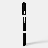 Eenvoudig zwart en wit gepersonaliseerd Case-Mate iPhone case (Achterkant / Links)