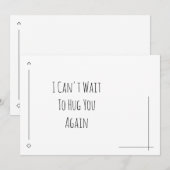 Eenvoudig zwart en wit, ik kan niet wachten om je  (Voorkant / Achterkant)