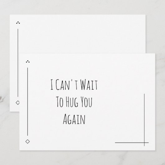 Eenvoudig zwart en wit, ik kan niet wachten om je  (Voorkant / Achterkant)