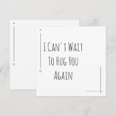 Eenvoudig zwart en wit, ik kan niet wachten om je (Voorkant / Achterkant)