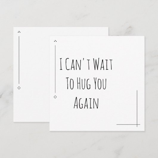 Eenvoudig zwart en wit, ik kan niet wachten om je  (Voorkant / Achterkant)