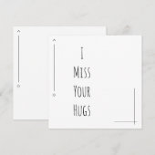 Eenvoudig zwart en wit "Ik mis je handschoen" (Voorkant / Achterkant)