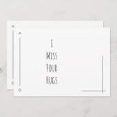 Eenvoudig zwart en wit "Ik mis je handschoen" (Voorkant / Achterkant)