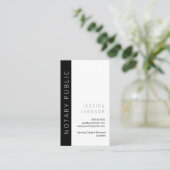 Eenvoudig, zwart en wit, minimaal publiek visitekaartje (Staand voorkant)