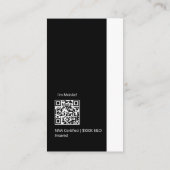 Eenvoudig, zwart en wit, minimaal publiek visitekaartje (Achterkant)