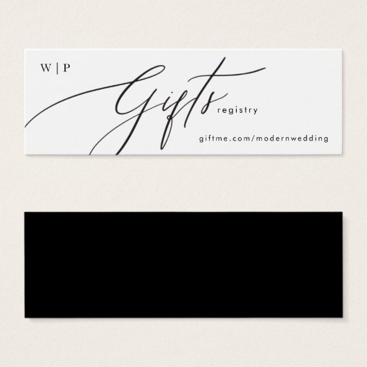 Eenvoudig 'zwart' en 'wit' modern weddenschap mini visitekaartjes (Voorkant /achterkant)