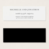 Eenvoudig 'zwart' en 'wit' modern weddenschap mini visitekaartjes (Voorkant /achterkant)