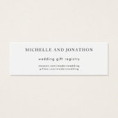 Eenvoudig 'zwart' en 'wit' modern weddenschap mini visitekaartjes (Voorkant)