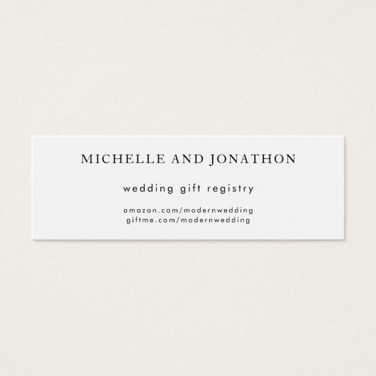 Eenvoudig 'zwart' en 'wit' modern weddenschap mini visitekaartjes (Voorkant)