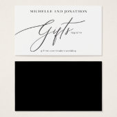 Eenvoudig 'zwart' en 'wit' modern weddenschap visitekaartje (Voorkant /achterkant)