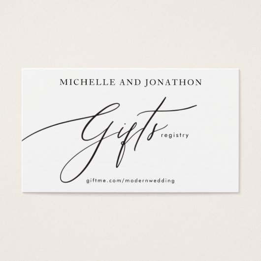 Eenvoudig 'zwart' en 'wit' modern weddenschap visitekaartje (Voorkant)