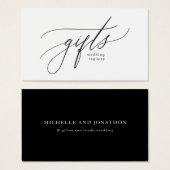 Eenvoudig 'zwart' en 'wit' modern weddenschap visitekaartje (Voorkant /achterkant)