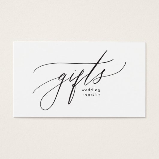 Eenvoudig 'zwart' en 'wit' modern weddenschap visitekaartje (Voorkant)