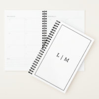 Eenvoudig zwart en wit monogram zakelijk