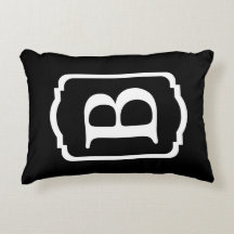 Eenvoudig zwart en wit omlijnd monogram