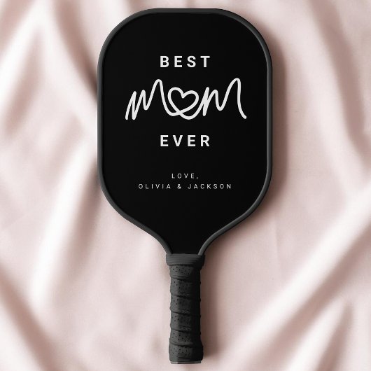 Eenvoudig zwart en wit script Schattige beste moed Pickleball Paddle