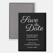 Eenvoudig zwart en wit sparen de Datum Magneet (Voorkant / Achterkant)