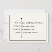 Eenvoudig Zwart en Wit sparen de Kaart van de Datu (Achterkant)