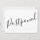 Eenvoudig zwart en wit uitgesteld elegante script save the date (Voorkant)