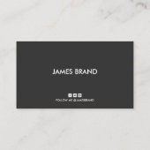 Eenvoudig zwart en wit visitekaartje (Achterkant)