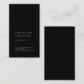 eenvoudig zwart en wit visitekaartje (Voorkant / Achterkant)