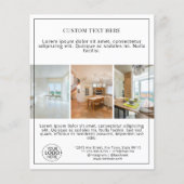Eenvoudig zwart en wit Voeg uw Logo-fotocollage to Flyer (Voorkant)