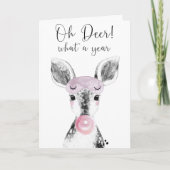 Eenvoudig zwart en wit, wat een jaar geleden, cita feestdagen kaart (Voorkant)