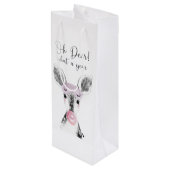 Eenvoudig zwart en wit, wat een jaar geleden, cita wijn cadeautas (Achterkant Gekanteld)