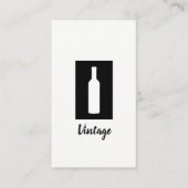 Eenvoudig zwart en wit (wijnfles) visitekaartje (Voorkant)