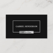 Eenvoudig zwart en zilver Visitekaartje (Voorkant)