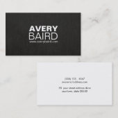 Eenvoudig zwart faux linnen professional visitekaartje (Voorkant / Achterkant)