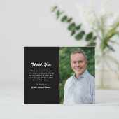 Eenvoudig zwart fotobudget Funeral Hartelijk dank (Staand voorkant)