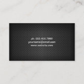 Eenvoudig zwart geperforeerd gaas visitekaartje (Achterkant)