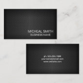 Eenvoudig zwart geperforeerd gaas visitekaartje (Voorkant / Achterkant)