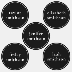 Eenvoudig zwart geslacht neutraal toevoegen Jouw n Labels