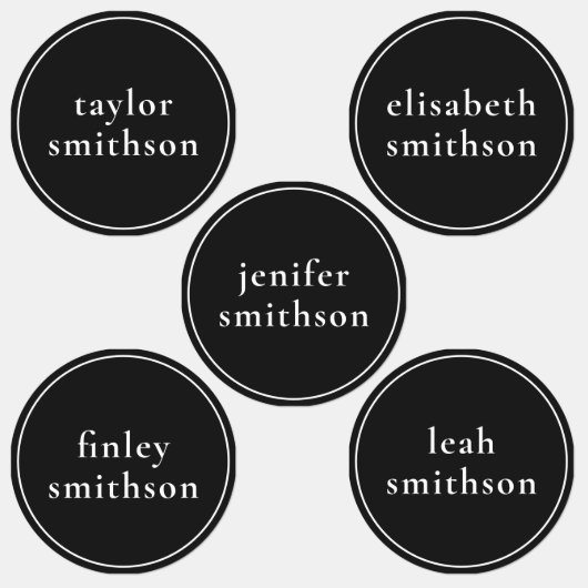 Eenvoudig zwart geslacht neutraal toevoegen Jouw n Labels (Groep)