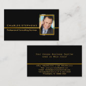 Eenvoudig zwart | Gold Professional Consulting Fot Visitekaartje (Voorkant / Achterkant)