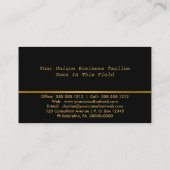 Eenvoudig zwart | Gold Professional Consulting Fot Visitekaartje (Achterkant)