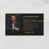 Eenvoudig zwart Gold Professional, optioneel Visitekaartje (Achterkant)