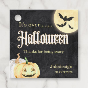 Eenvoudig Zwart Goud Bedrijfs Halloween-feest Bedankjes Labels